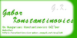 gabor konstantinovics business card